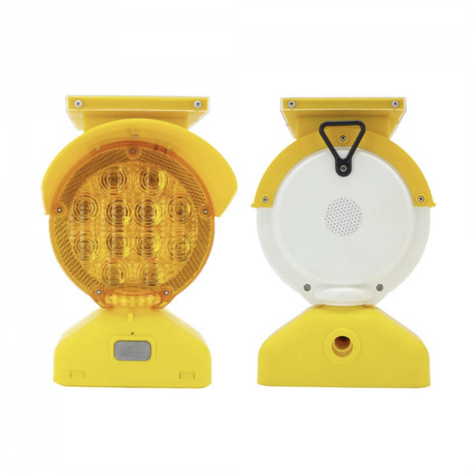 Solar Flashing LED Barricade Beacon Light